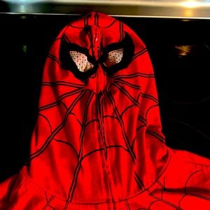 Loved Spiderman Full zip up hoodie including face - Size Men Small